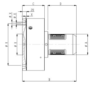 air powered lug chuck single diameter 2