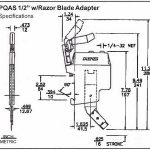 pqas 1 2 in with razor blade adapter holder specifications