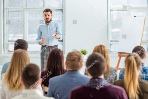 stock photo speaker at business meeting in the conference hall 564041551 copy